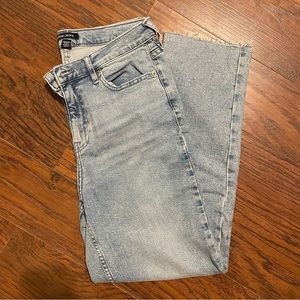 Calvin Klein High Rise Light Denim Straight Jeans